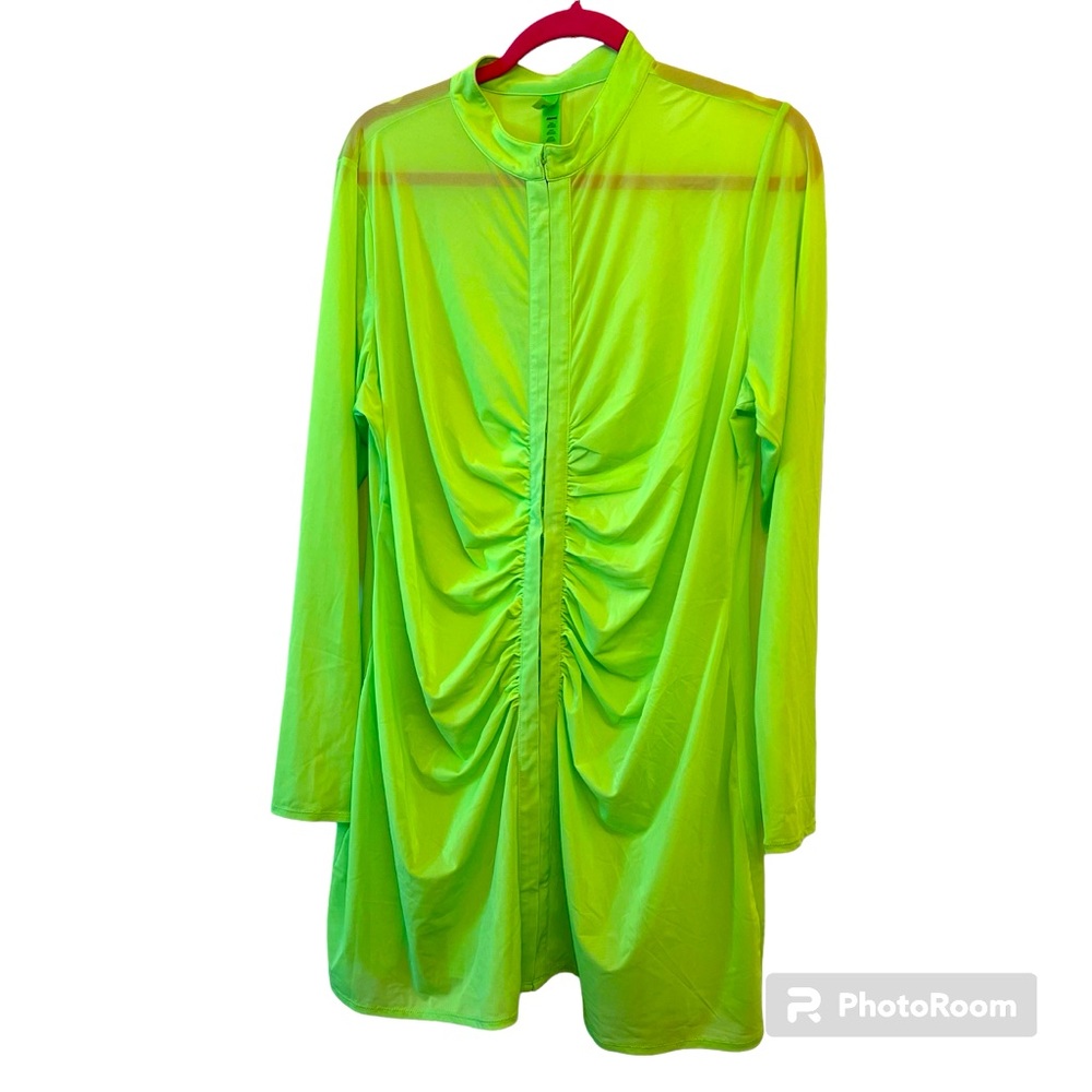 NWT Skims Mesh Coverup Neon Green SZ 3X